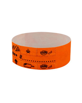 Opaska tyvek 25mm x 250mm piknikowa z kuponami kontrolnymi